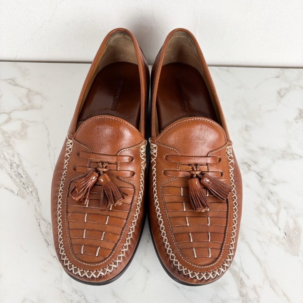 Johnston & Murphy Men's Creswell Woven Tassel Loafers Sz 10.5 - Picture 4 of 10